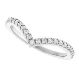 14K White Gold 1/5 CTW Natural Diamond Contour Band