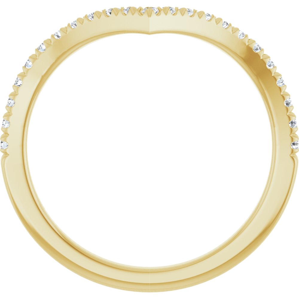 14K Yellow Gold 1/5 CTW Lab-Grown Diamond Contour Band