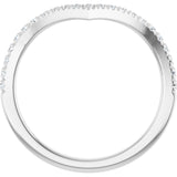 14K White Gold 1/5 CTW Natural Diamond Contour Band