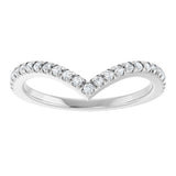 14K White Gold 1/5 CTW Natural Diamond Contour Band