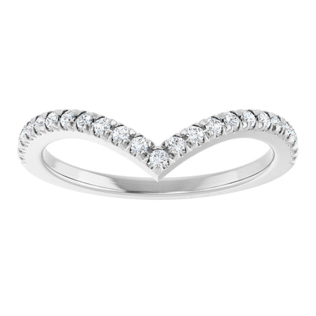 14K White Gold 1/5 CTW Natural Diamond Contour Band