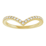 14K Yellow Gold 1/5 CTW Lab-Grown Diamond Contour Band