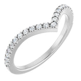 14K White Gold 1/5 CTW Natural Diamond Contour Band