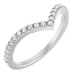 14K White Gold 1/5 CTW Natural Diamond Contour Band