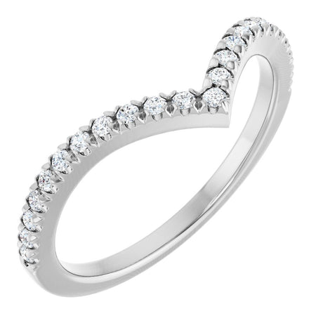 14K White Gold 1/5 CTW Natural Diamond Contour Band