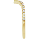 14K Yellow Gold 1/5 CTW Lab-Grown Diamond Contour Band