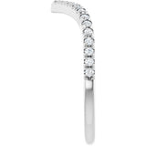 14K White Gold 1/5 CTW Natural Diamond Contour Band