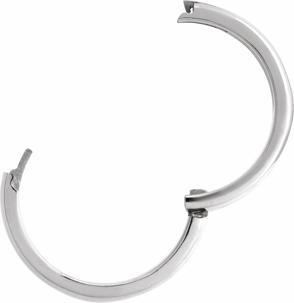 14K White Gold 6 mm CLIQ® Hinged Adjustable Band Size 7