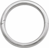 14K White Gold 4 mm CLIQ® Hinged Adjustable Half Round Comfort-Fit Band Size 7