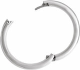 14K White Gold 4 mm CLIQ® Hinged Adjustable Half Round Comfort-Fit Band Size 7