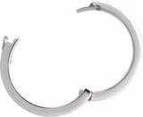 14K White Gold 3 mm CLIQ® Hinged Adjustable Flat Band Size 6