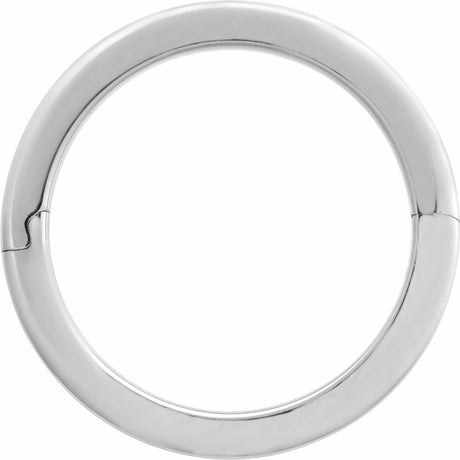 14K White Gold 4 mm CLIQ® Hinged Adjustable Flat Band Size 8.5
