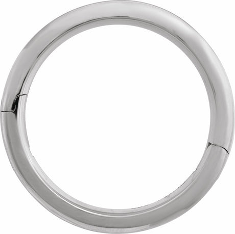 14K White Gold 4 mm CLIQ® Hinged Adjustable Beveled Edge Comfort-Fit Band 12