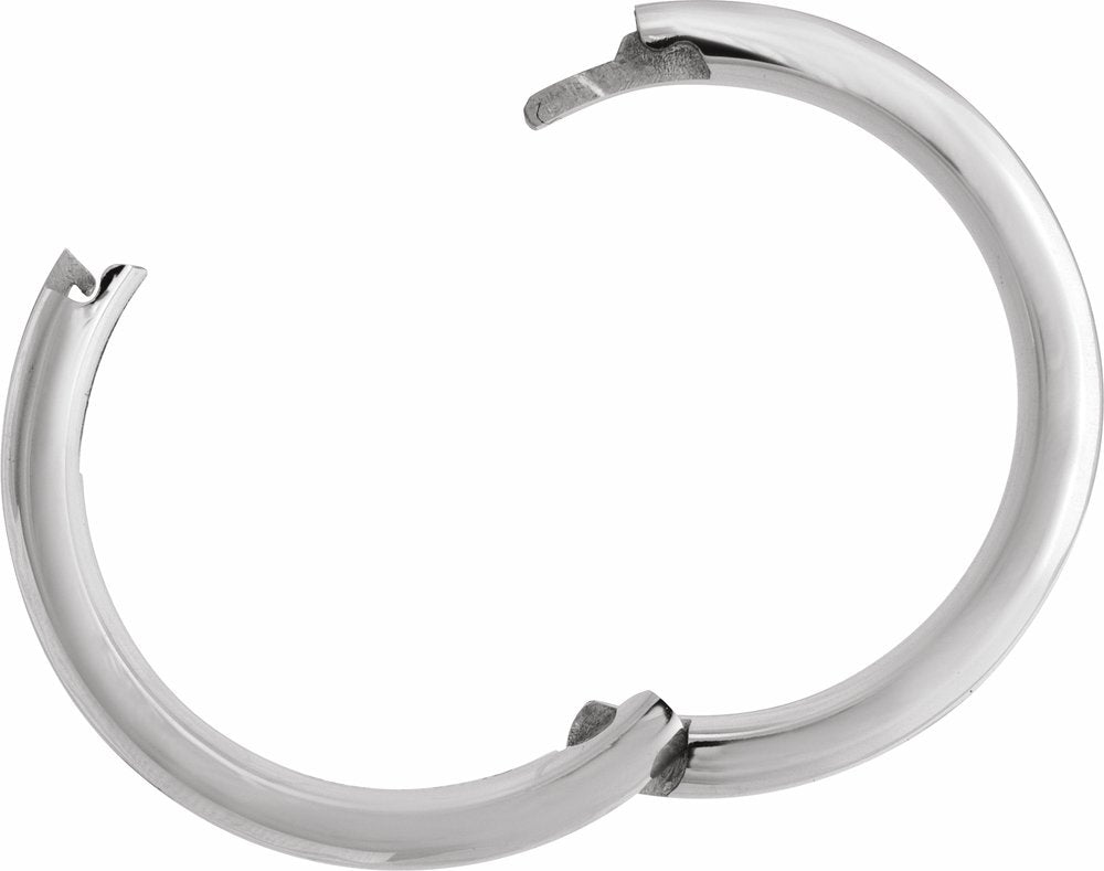 14K White Gold 4 mm CLIQ® Hinged Adjustable Beveled Edge Comfort-Fit Band