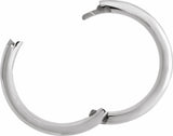 14K White Gold 4 mm CLIQ® Hinged Adjustable Beveled Edge Comfort-Fit Band