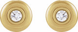 14K Yellow Gold 1/5 CTW Lab-Grown Diamond Puffed Stud Earrings