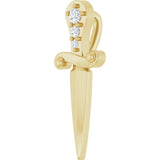 14K Yellow Gold .04 CTW Natural Diamond Dagger Pendant