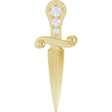14K Yellow Gold .04 CTW Natural Diamond Dagger Pendant