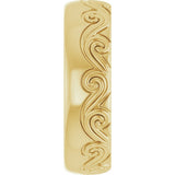 14K Yellow Gold 6 mm Sculptural Comfort-Fit Band Size 10