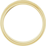 14K Yellow Gold 6 mm Sculptural Comfort-Fit Band Size 10