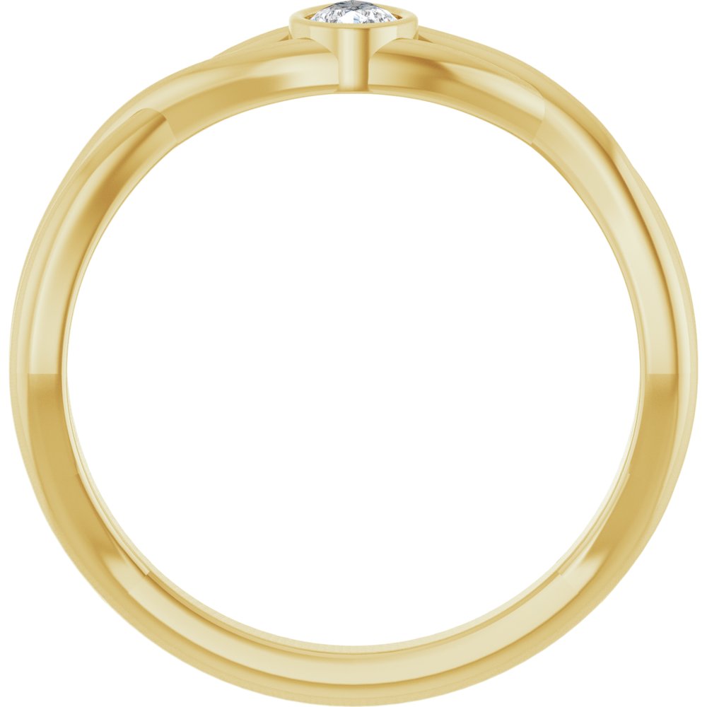 14K Yellow Gold 1/6 CT Lab-Grown Diamond Solitaire Ring