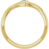 14K Yellow Gold 1/6 CT Lab-Grown Diamond Solitaire Ring