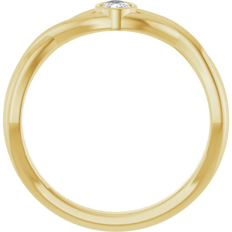 14K Yellow Gold 1/6 CT Lab-Grown Diamond Solitaire Ring