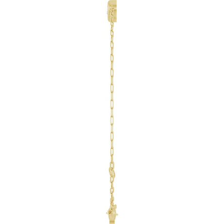 14K Yellow Gold 1/5 CT Natural Diamond Heart 6 1/2-7 1/2" Bracelet