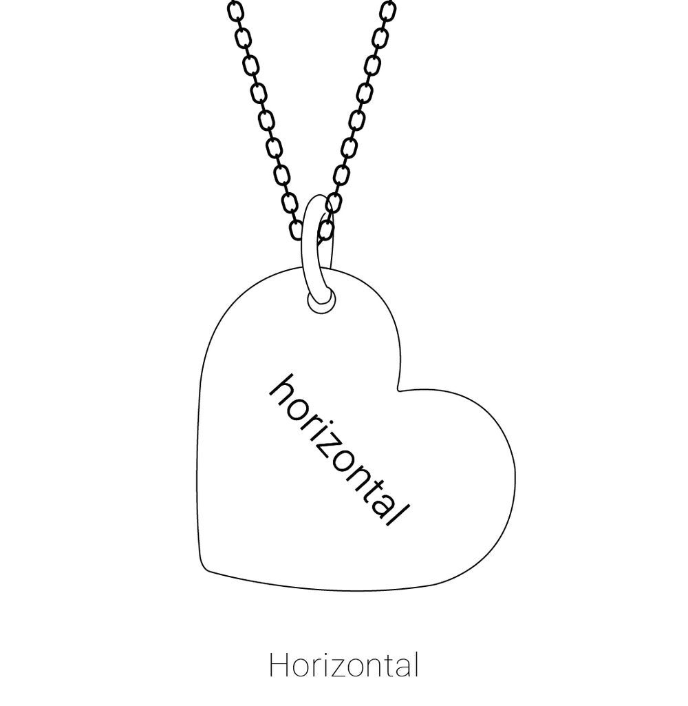 14K White Gold Be Posh® Engravable Heart Pendant