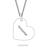 14K White Gold Be Posh® Engravable Heart Pendant