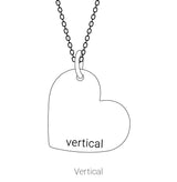 Sterling Silver Be Posh® Engravable Heart Pendant