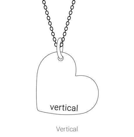 Sterling Silver Be Posh® Engravable Heart Pendant