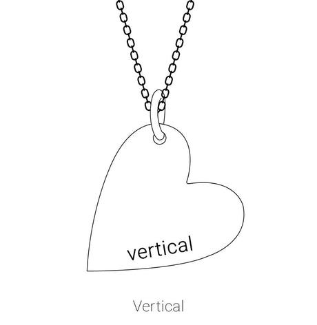14K Rose Gold Engravable Sideways Heart Pendant