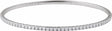 14K White Gold 2 CTW Natural Diamond  Flexible Bangle 7" Bracelet