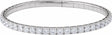 14K White Gold 5 CTW Lab-Grown Diamond  Flexible Bangle 7" Bracelet