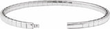 14K White Gold 4 CTW Lab-Grown Diamond  Flexible Bangle 7" Bracelet