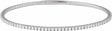 14K White Gold 2 CTW Natural Diamond Flexible Bangle 7" Bracelet