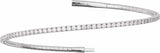 14K White Gold 2 CTW Natural Diamond Flexible Bangle 7" Bracelet