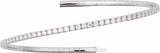 14K White Gold 3 CTW Natural Diamond Flexible Bangle 7" Bracelet