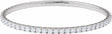 14K White Gold 5 CTW Lab-Grown Diamond Flexible Bangle 7" Bracelet