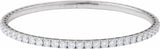 14K White Gold 5 CTW Lab-Grown Diamond Flexible Bangle 7" Bracelet