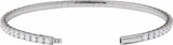 14K White Gold 5 CTW Lab-Grown Diamond Flexible Bangle 7" Bracelet