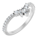 14K White Gold 1/3 CTW Lab-Grown Diamond Contour Band