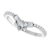 14K White Gold 1/3 CTW Lab-Grown Diamond Contour Band
