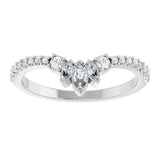 14K White Gold 1/3 CTW Lab-Grown Diamond Contour Band