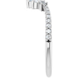 14K White Gold 1/3 CTW Lab-Grown Diamond Contour Band