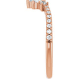 14K Rose Gold 1/3 CTW Lab-Grown Diamond Contour Band