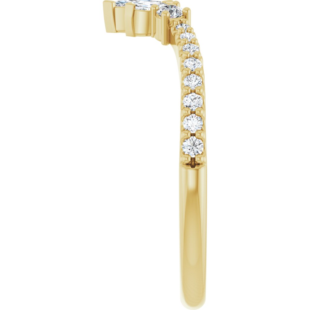 14K Yellow Gold 1/3 CTW Lab-Grown Diamond Contour Band