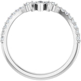 14K White Gold 1/3 CTW Lab-Grown Diamond Contour Band