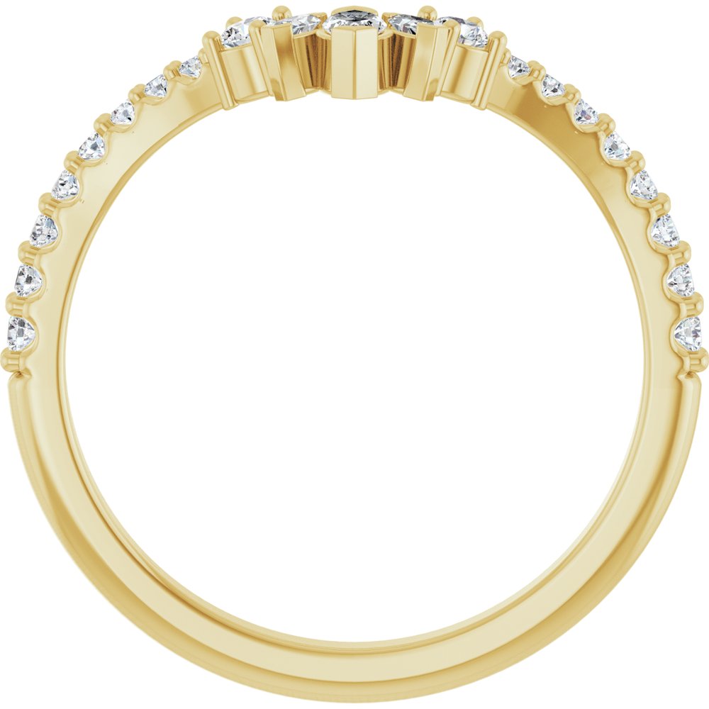 14K Yellow Gold 1/3 CTW Lab-Grown Diamond Contour Band